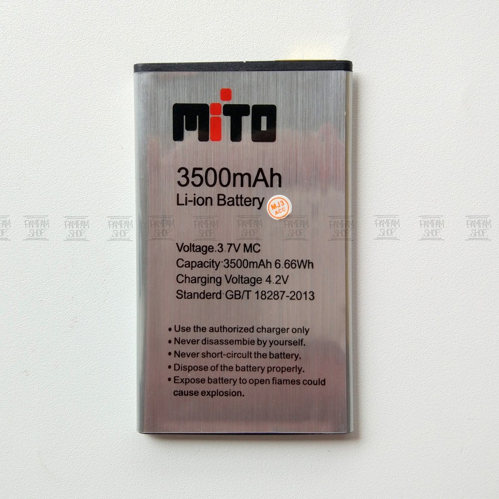 Baterai Mito Fantasy Selfie 2 BA-00075 BA00075 Double Power Batre Battery Batrai BA 00075