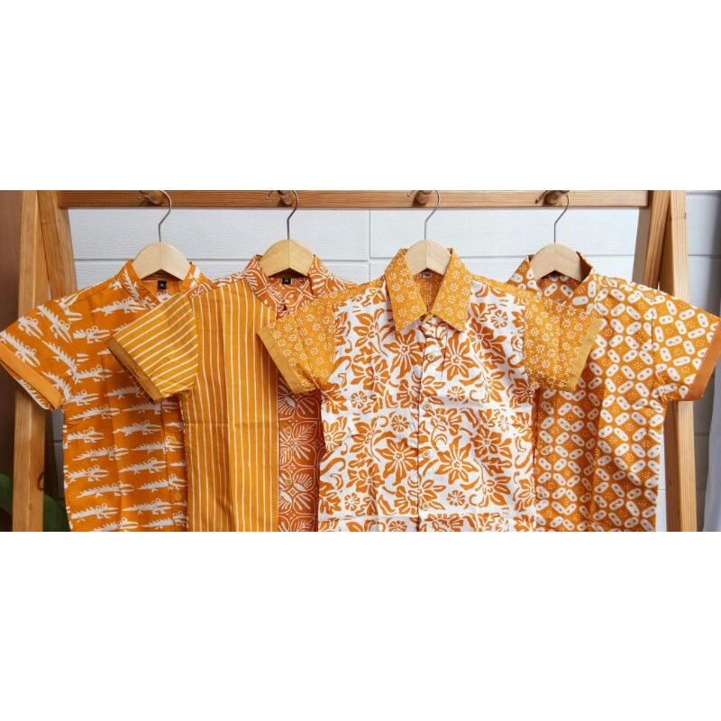 Kemeja Batik Anak Kuning by Rayhan Batik