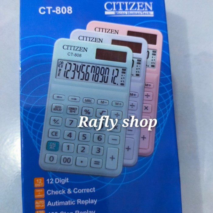 

kalkulator citizen CT 808 warna