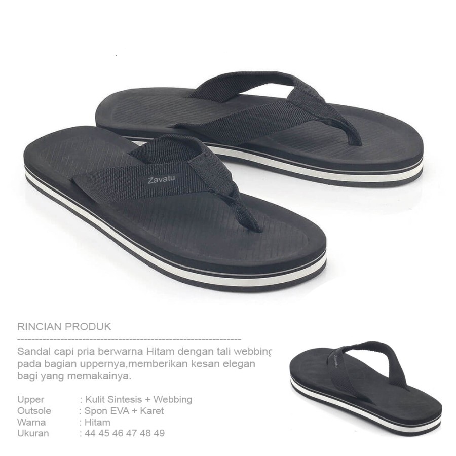 Sandals Flip Flop Big Size - Sandal Pria Ukuran Besar 44 45 46 47 48 49 Sendal Jepit Jumbo Casual Santai