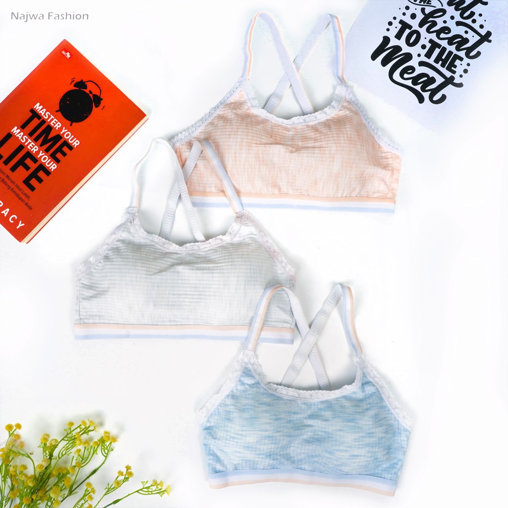 ❤SPORT BRA TALI SILANG / BH REMAJA YOGA GYM TANPA KAWAT | PAKAIAN DALAM WANITA IMPORT JAKARTA  801