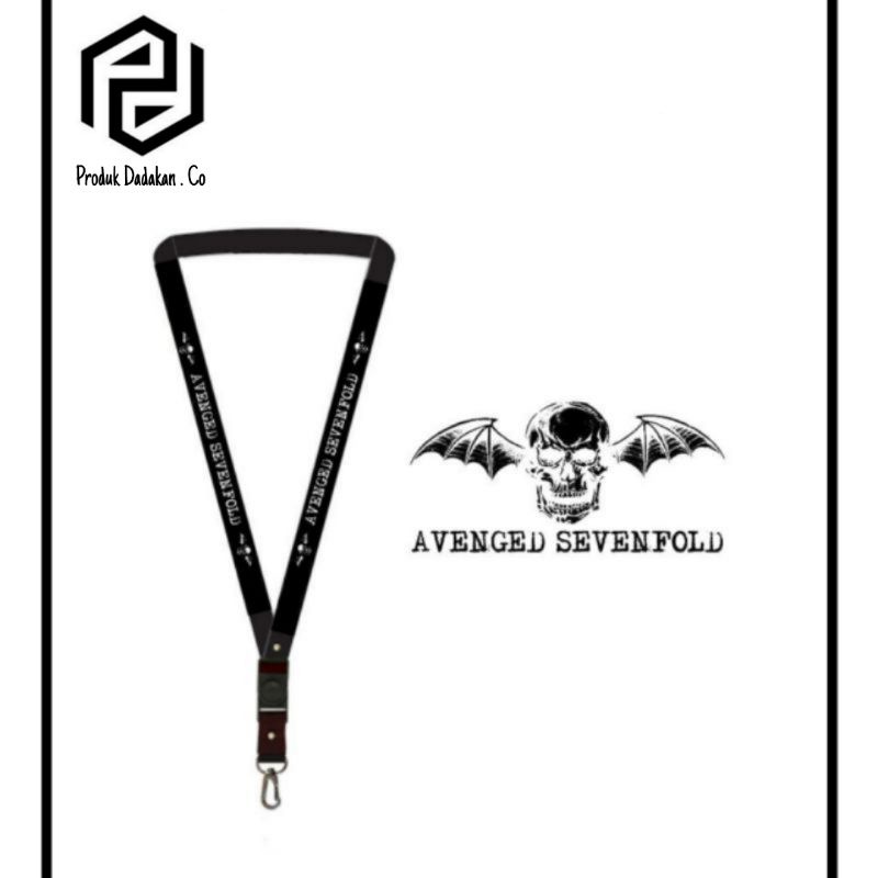 

lanyard gantungan AVENGED SEVENFOLD band logo/kunci/tulisan/tali kartu nama/flashdisk/key/kartu nama/idcard/hp