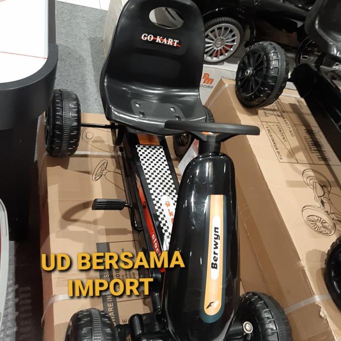 =+=+=+] BERWYN GO KART SEPEDA ANAK HITAM MOBIL GOKART KAYUH ANAK ORIGINAL