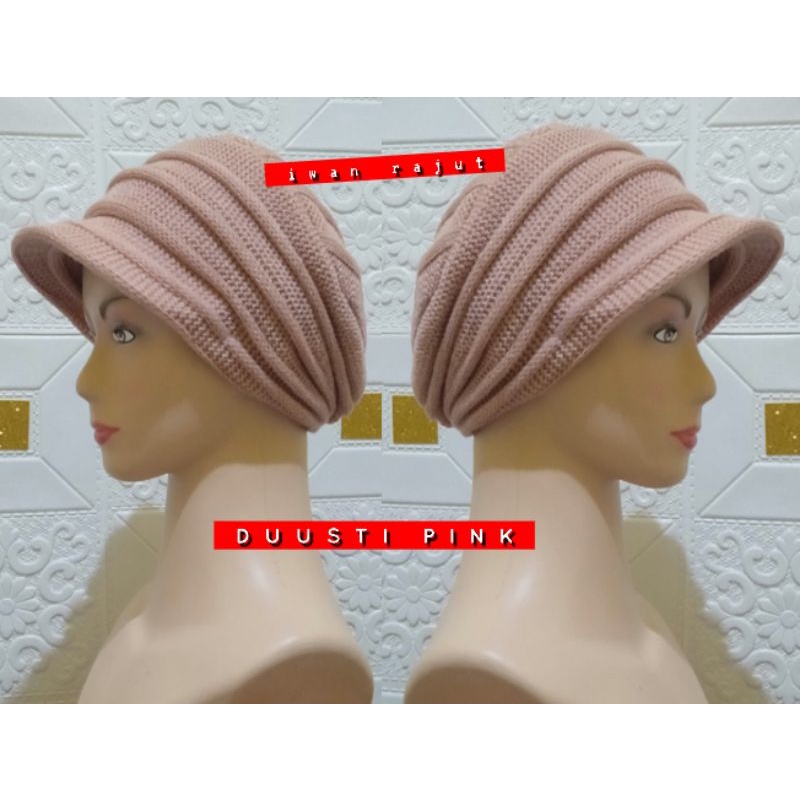 ciput rajut nenek premium turban ibu ibu topi