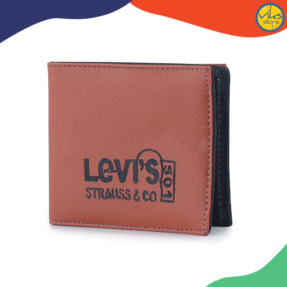 Dompet Lipat Pria Cowok Cowo Laki Laki Distro Pria Bahan Kulit Sintesis Dompet Pria Levis