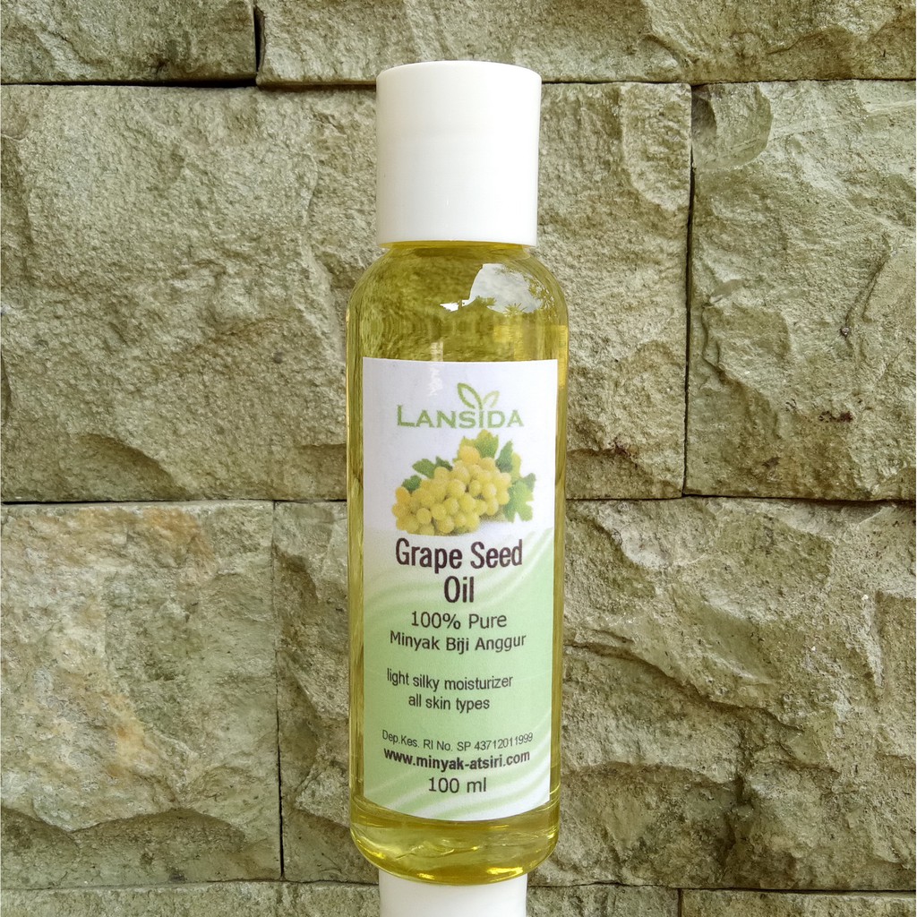 Pure Grapeseed Oil 100 ml Cosmetic Grade Grape Seed Cold Pressed Oil Minyak Biji Anggur