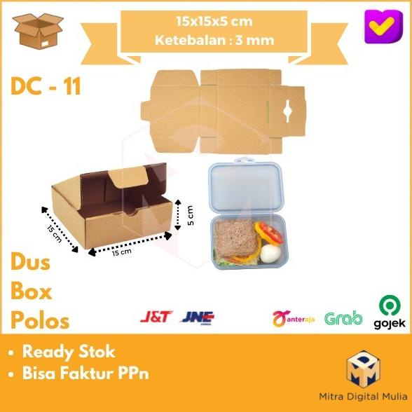 

Kardus Dus Polos DC-11 Diecut 15 x 15 x 5 Box Makanan / Hampers