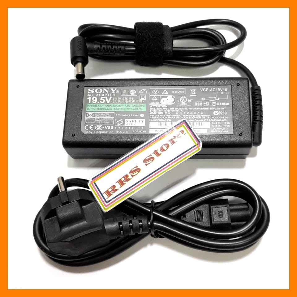 ADAPTOR CHARGER LAPTOP SONY VAIO 19.5V - 4.74A DC 6.5x4.4mm VGN-FS115B , VGN-FS25SP , VGN-FS640/W VGN-FS115M , VGN-FS500P12 , VGN-FS645P/H VGN-FS115Z , VGN-FS520B , VGN-FS660/W VGN-FS15GP , VGN-FS530B , VGN-FS675P/H VGN-FS15SP , VGN-FS540P , VGN-FS680/W V