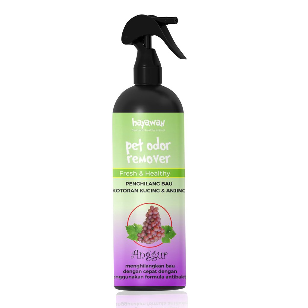 Penghilang Bau Pesing Pipis BAB Kelinci Kucing Anjing Pewangi Kandang Penghilang Bau Kencing Kucing Anjing 250ML / Pet Odor Remover Spray / Litter Box / Pasir Kucing / Kucing / Anjing / Cat Dog / CatDog / Cat Dog Aroma Anggur By Hayawan