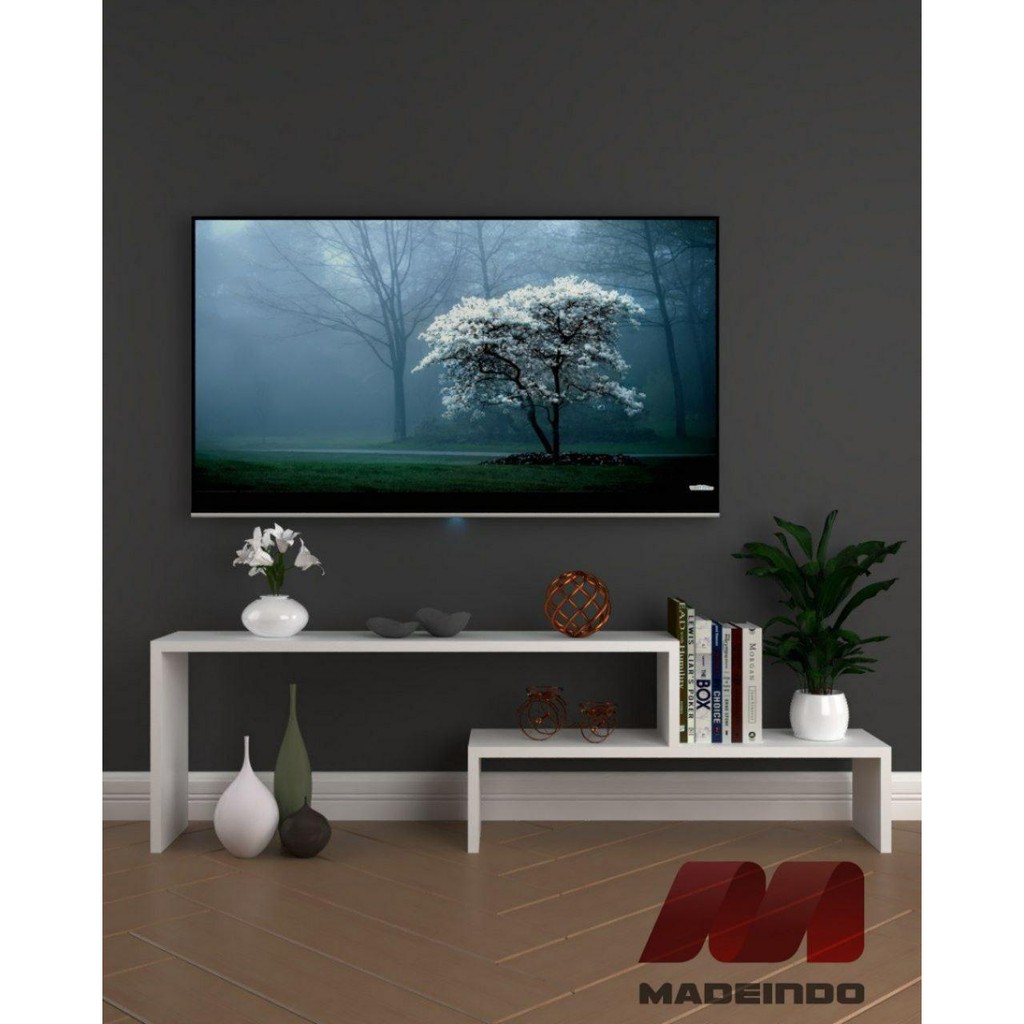 MADEINDO RAK  TV  MINIMALIS  MODERN GANTUNG  DINDING MEJA TV  