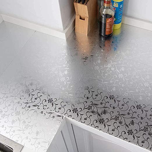 Stiker Dapur - Oil Proof Waterproof Aluminium Foil Stickers Kitchen Wallpaper Varian Alumunium Foil Dapur