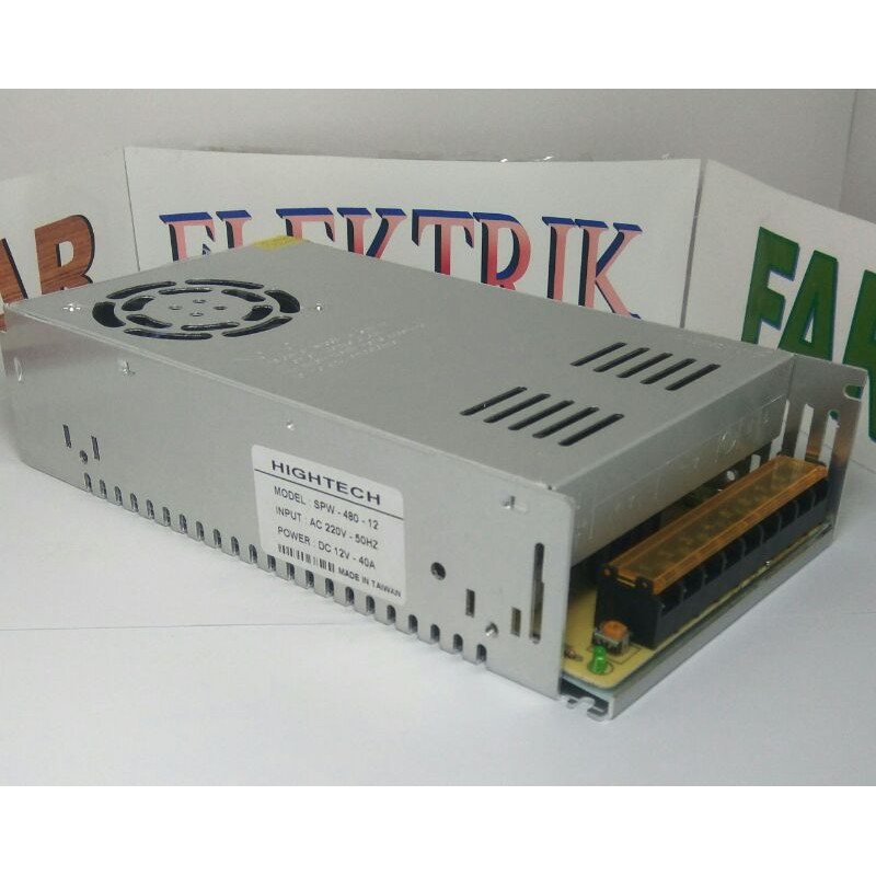 PSU / Power Supply swiching 12Volt 40Amper/12v 40A Untuk CCTV, Radio rig, Power Amplifier 480W