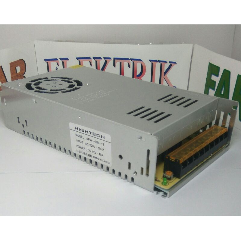 Power Supply swiching 12Volt 40Amper/12v 40A BAGUS Untuk CCTV, Radio rig, Power Amplifier 480W