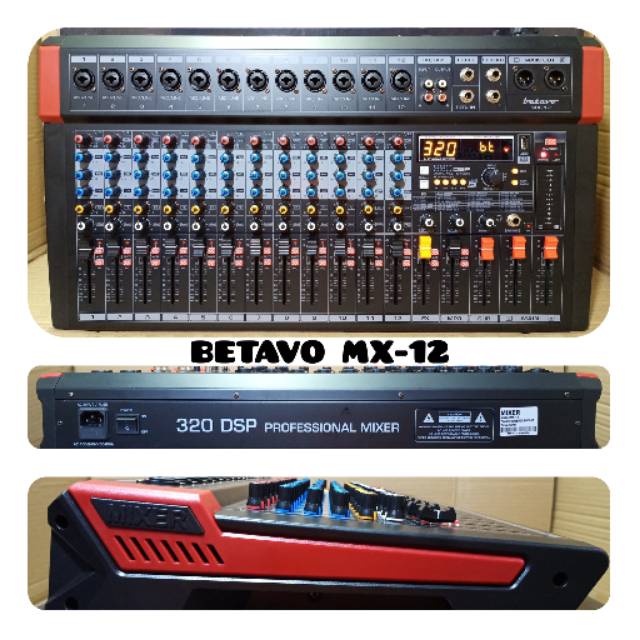 MIXER AUDIO 12 CHANNEL BETAVO MX 12 PROFESIONAL EFFECT DSP 320