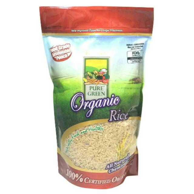 

Pure Green Beras Organik 1kg - Cokelat