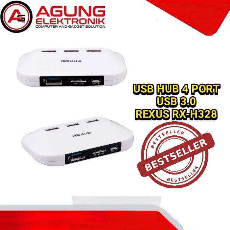 USB HUB 4 PORT SUPER SPEED REXUS RX-H328 USB 3.0