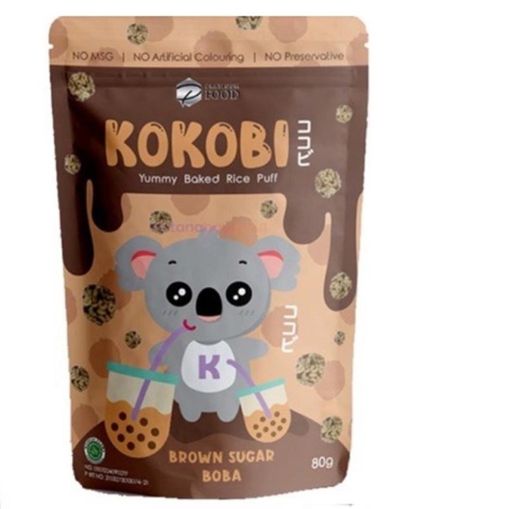 KOKOBI YUMMY BAKED RICE PUFF BOBA BROWN SUGAR 80GR