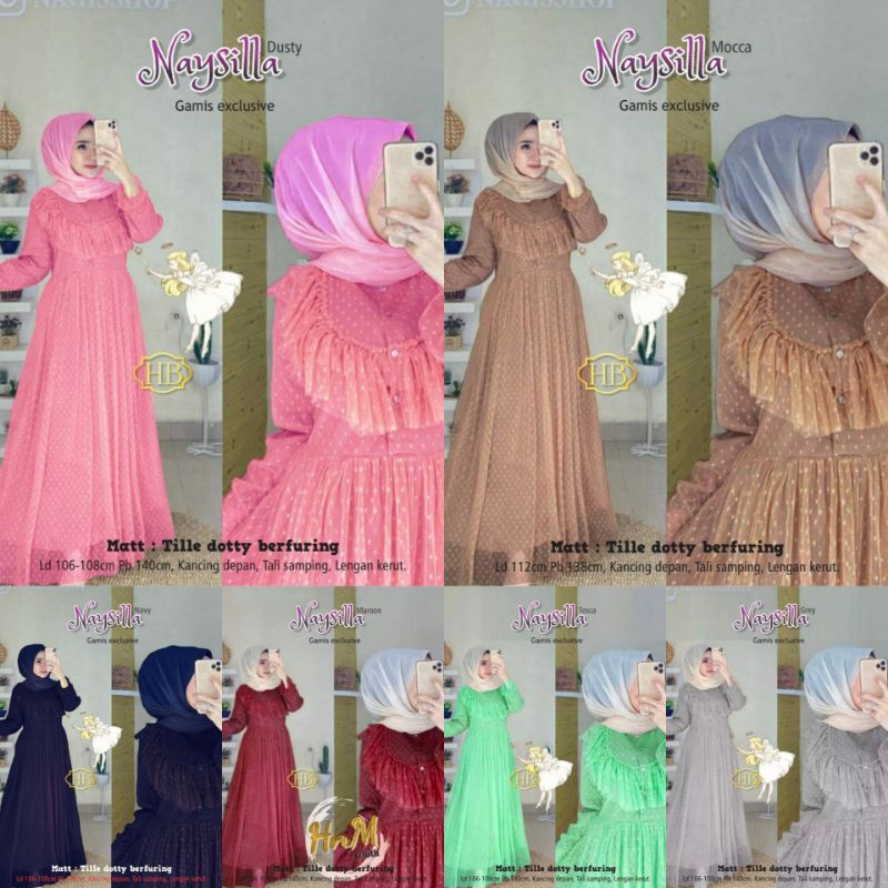 EKSKLUSIF GAMIS TILLE DOTTI NAYSILLA best seller terlaris termurah kekinian