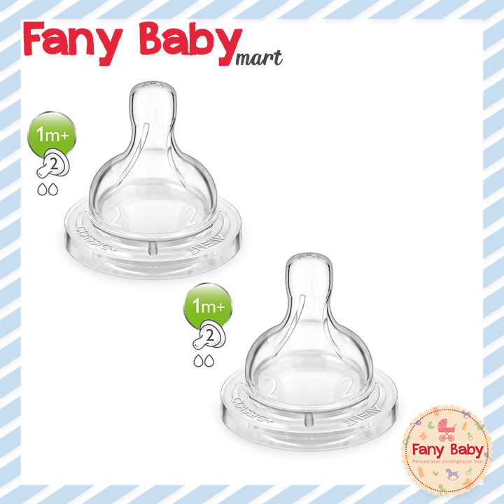 PHILIPS AVENT CLASSIC TEAT / NIPPLE / ISI 2 PCS