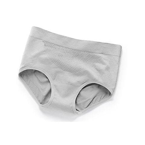 HD-Celana Dalam nyaman dipakai Wanita Briefs Elastis Seamless Mid Waist Bahan Katun CD26-abu (bb 35-50)