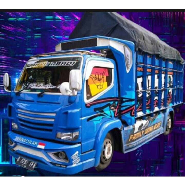 Miniatur truk oleng wahyu abadi full lampu dam terpal