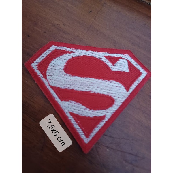 Patch bordir karakter superhero superman aksesoris fashion