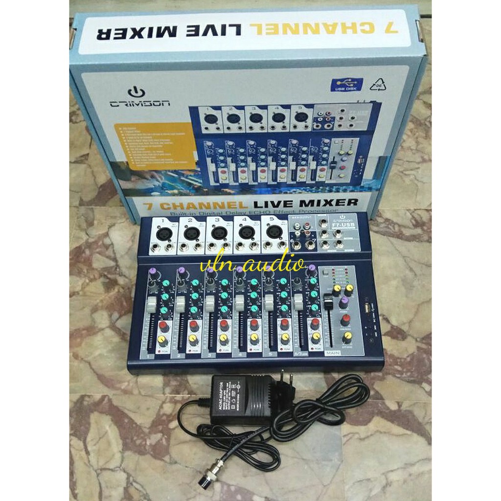 Dijual  mixer CRIMSON 7 channel  F 7USB  F7USB   ORIGINAL  Berkualitas