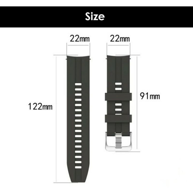 Strap Haylou Solar LS05 LS 05 LS-05 - Strap Replacement Rubber 22mm