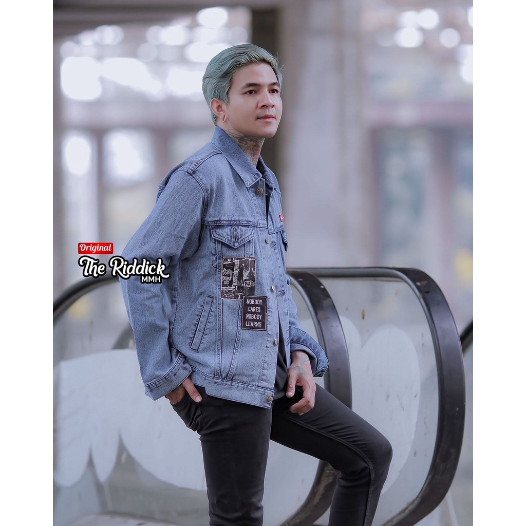 Jaket Jeans Denim / Jaket Denim Coret / Jaket Sandwash Grafity / Jaket Jeans Sobek2