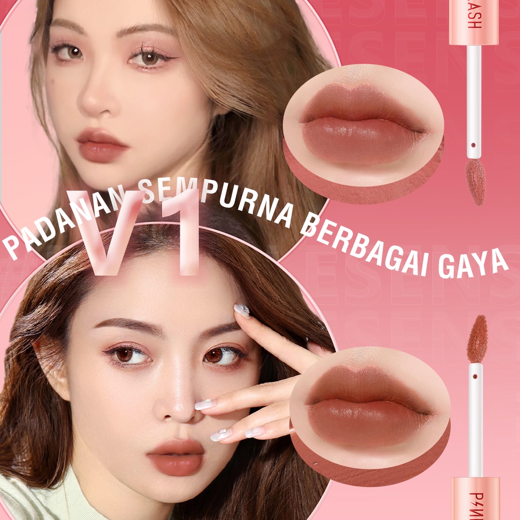 [ORI BPOM] PINKFLASH Duo Lip Gloss Lipstik Ombre DoubleSense 2 IN 1 Dual-ended Lipstick ombrelips Liquid Matte lipstik Velvet Tint Lightweight High Pigment Lasting PF-L13