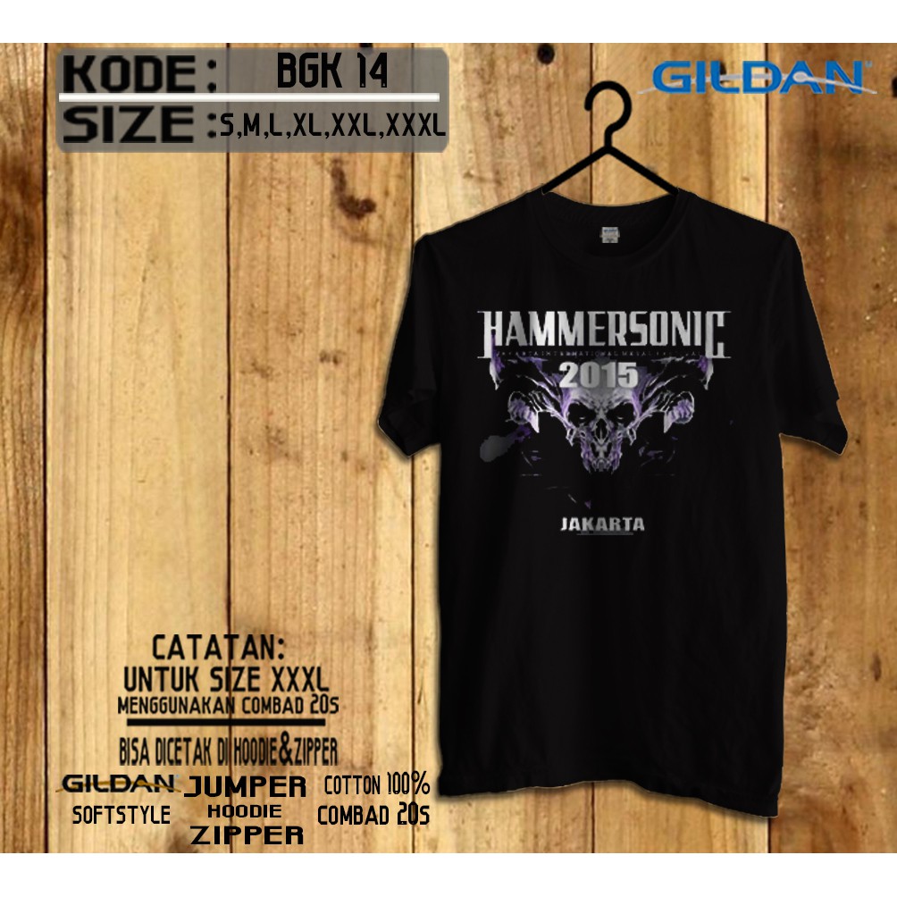 Kaos burgerkill hammersonic 2015 original gildan softstyle bgk14