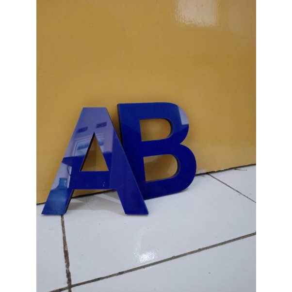 Huruf Timbul Alrilik Tanpa Lampu, untuk Nama Toko Nama Gerai Nama Kantor Interior Desain