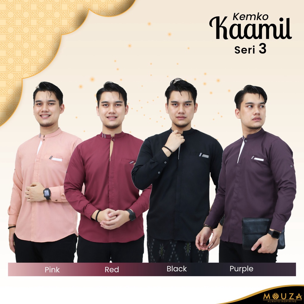 Baju Muslim Kemko Koko Simple Pria Lengan Panjang Dewasa Lebaran Kemeja Premium Terbaru 2022 Simple 