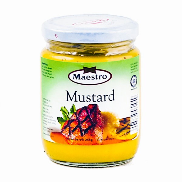

Maestro Yellow Mustard Paste Sauce Saus Barbekyu Hot Dog Sandwich Burger Steak Grill BBQ Barbecue Meats