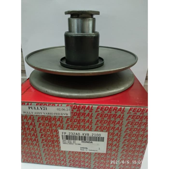 Pulley Puli Cvt Belakang Set - Vario 110 Old Karbu Techno Asli Federal FP-232A0-KVB-2100