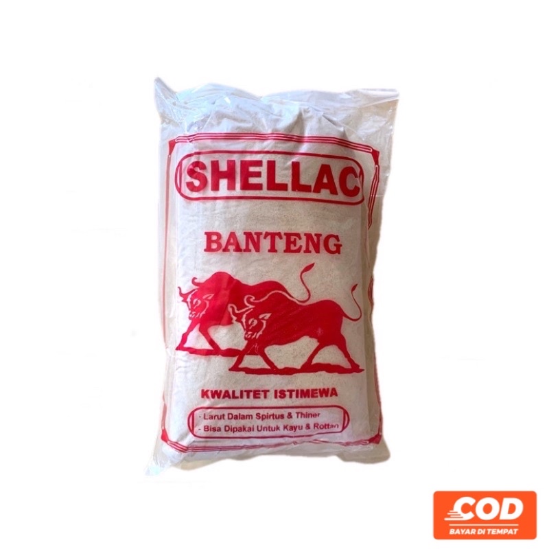 Shellac Sandarlak Bubuk Kayu Banteng 1 Kg Ekonomis | Sirlak Melamin | Serlak Bubuk | Shelak Pelitur