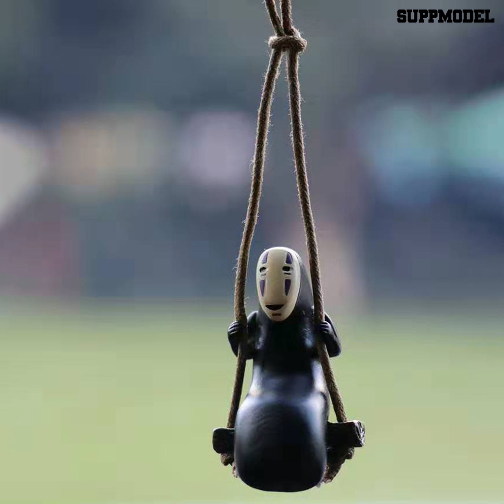 Hiasan Gantung Model Anime Spirited Away Swinging No Face Man Untuk Dekorasi interior Mobil