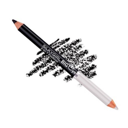 Silkygirl Big Eye 2in1 Eyeliner - 01 Blackest Snow BY Zona