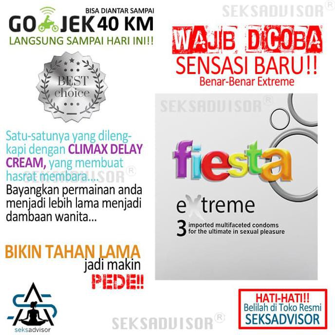 FIESTA KONDOM | Extreme with climax-delay cream - 3pcs