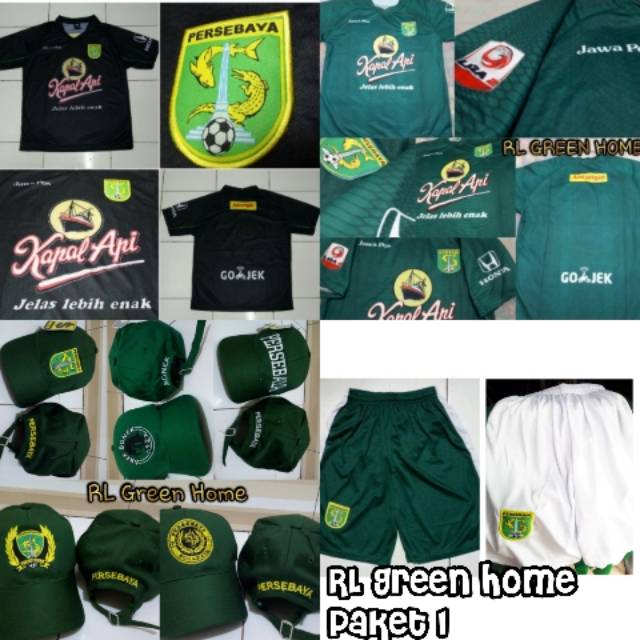 Setelan Persebaya (jersey + topi + celana +scraft)