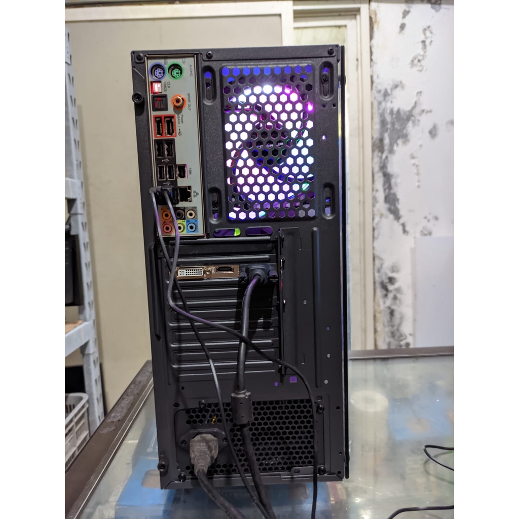 PC/CPU CORE i3/i5/i7 CASING TRANSPARAN+FAN RGB SIAP PAKAI