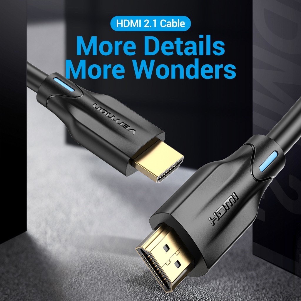 Kabel hdmi vention 8k versi 2.1 speed 48gbps 60hz male to male