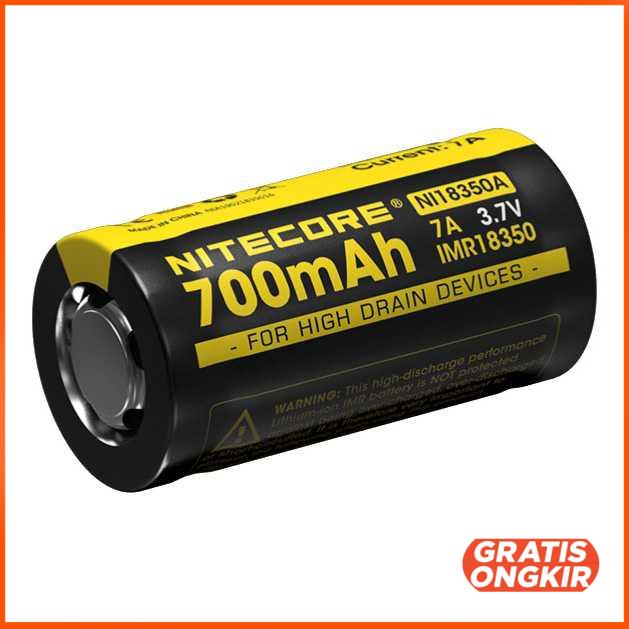 NITECORE IMR18350 Baterai Vape 700mAh 7A 3.7V