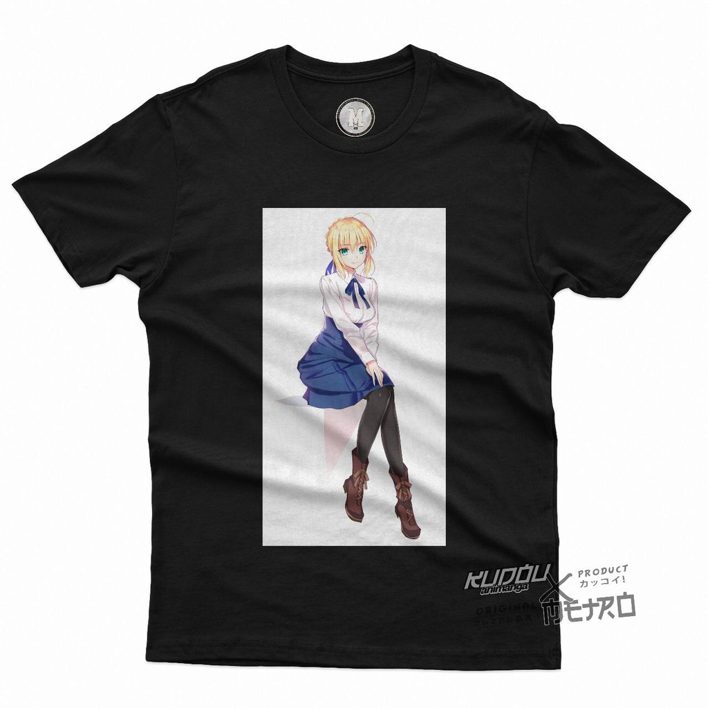 Tshirt Saber Kawaii Fate Stay Night Black