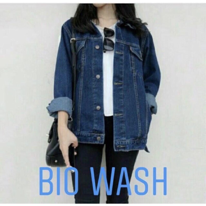 Jaket Jeans Jumbo Snow Black Premium Quality-Bio Wash