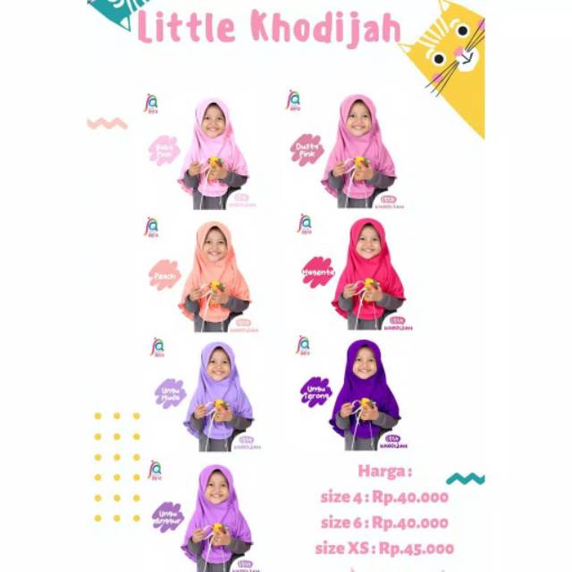 Jilbab anak Little Khodijah - Little Khadijah - jilbab Afra - jilbab kaos anak - jilbab anak  instan