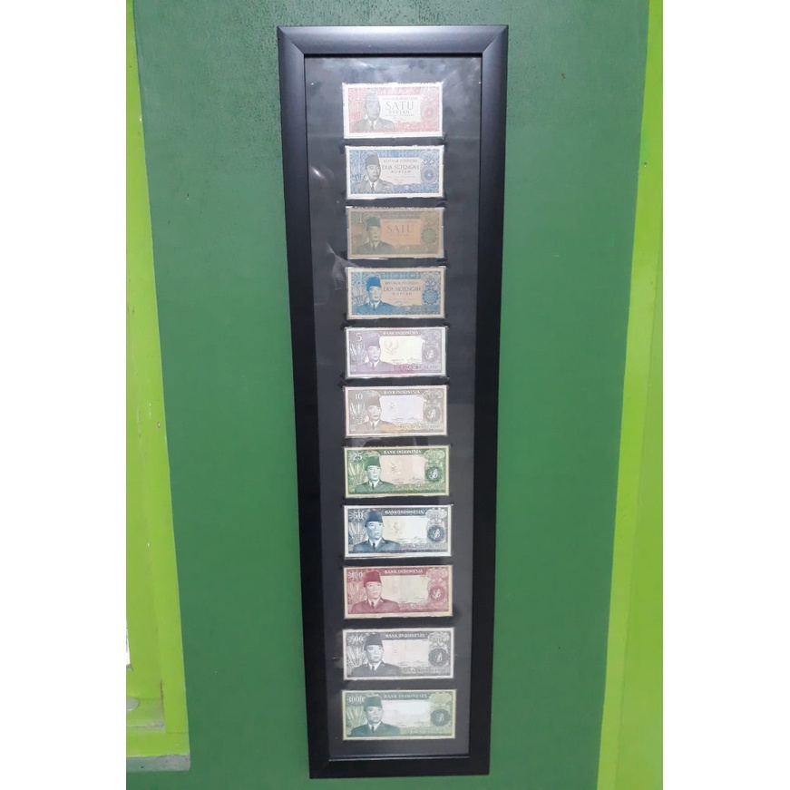 Uang kuno seri Soekarno 1 rupiah - 1.000 rupiah (11 lembar) bisa Nego