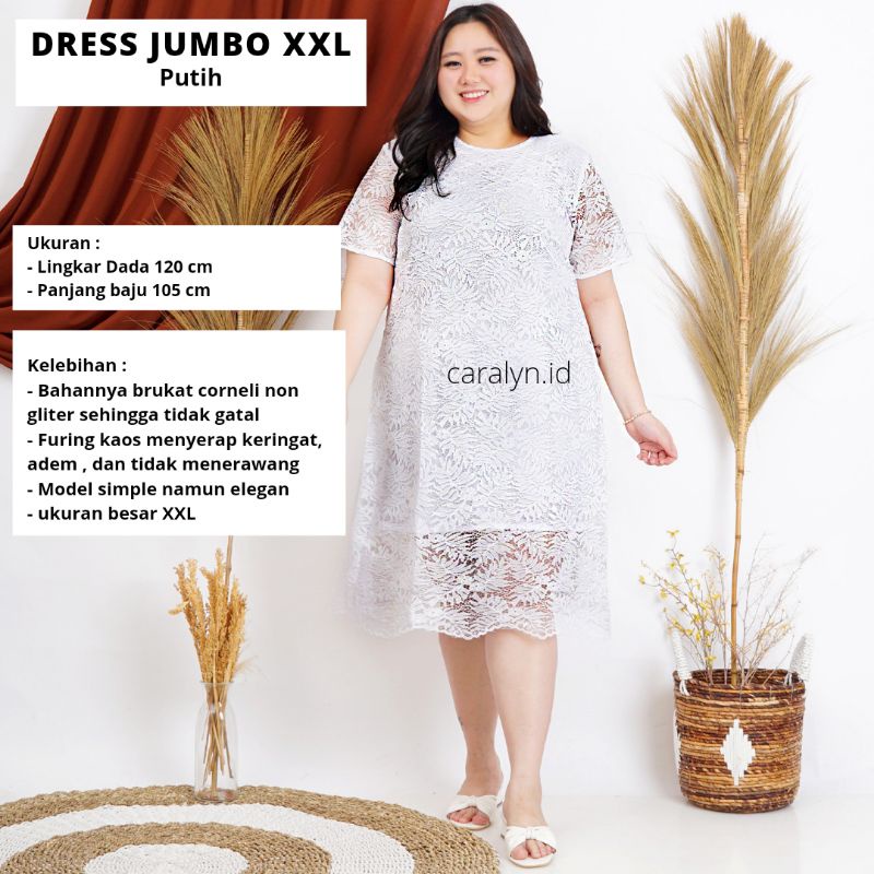 DRESS BRUKAT KONDANGAN BIGSIZE JUMBO XXL