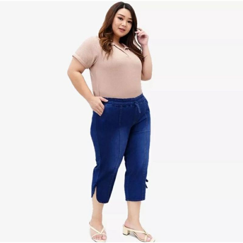 Celana Pendek 7/9 Jeans Wanita Jumbo // Celana 7/9 Jeans Wanita Jumbo