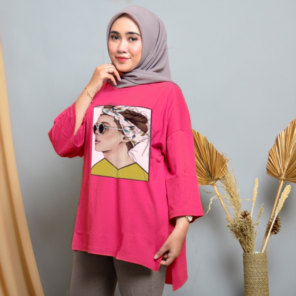 LD 130 ATASAN OVERSIZE PENGUIN KAOS JUMBO WANITA